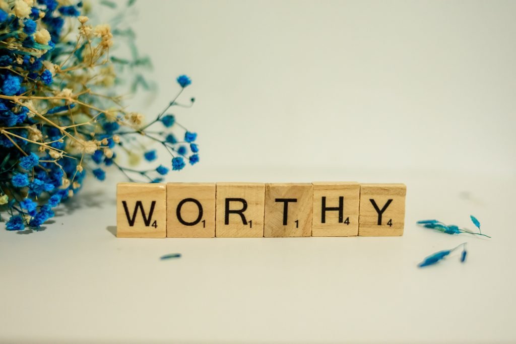 scrabble tiles that spell worthy